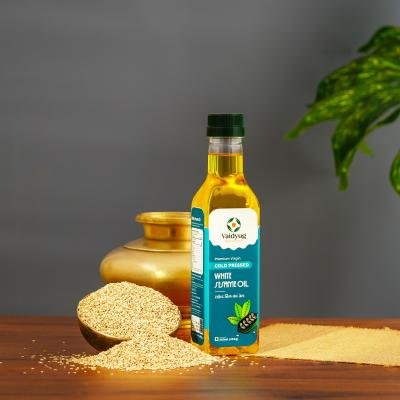 White sesame Oil - 500ml, 1000ml Bottle(Plastic, Glass)