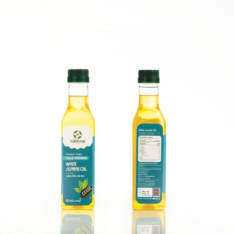 White sesame Oil - 500ml, 1000ml Bottle(Plastic, Glass)