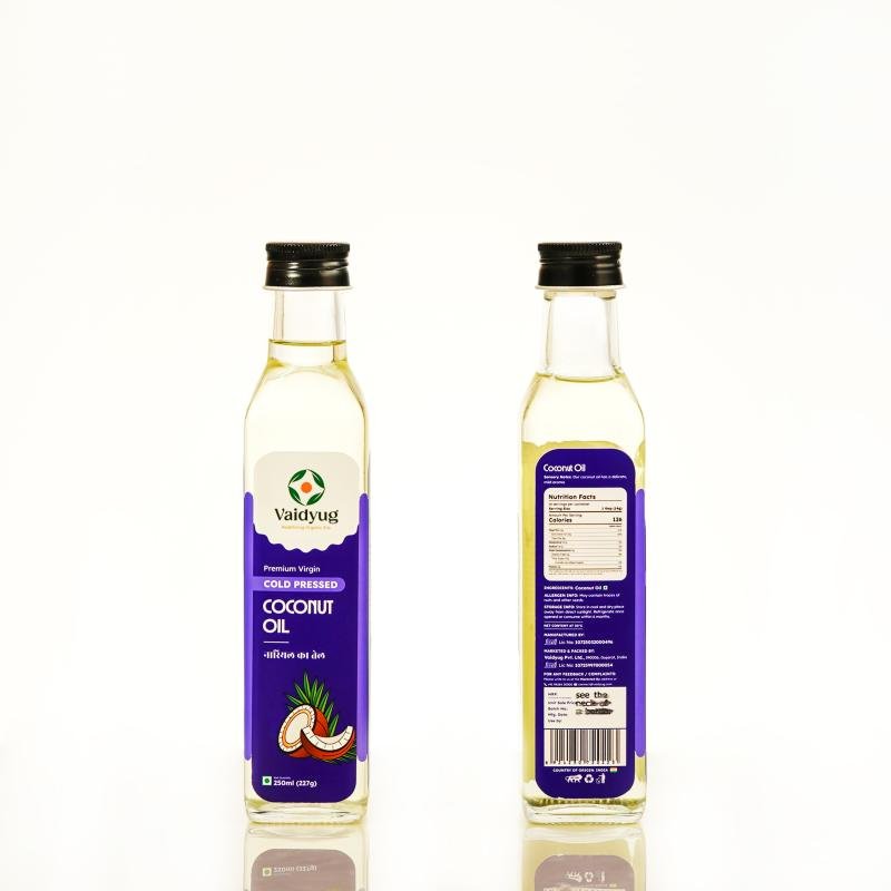 Coconut Oil - 250ml, 500ml Bottle(Glass)